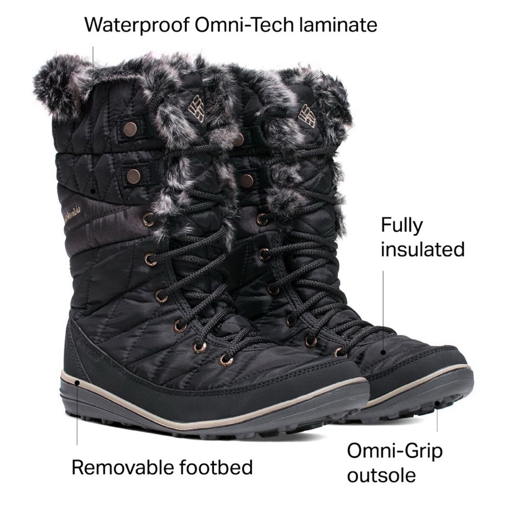 NWT Columbia waterproof heavenly Omni Heat Boots shoes SZ 8.5 - Picture 15 of 16